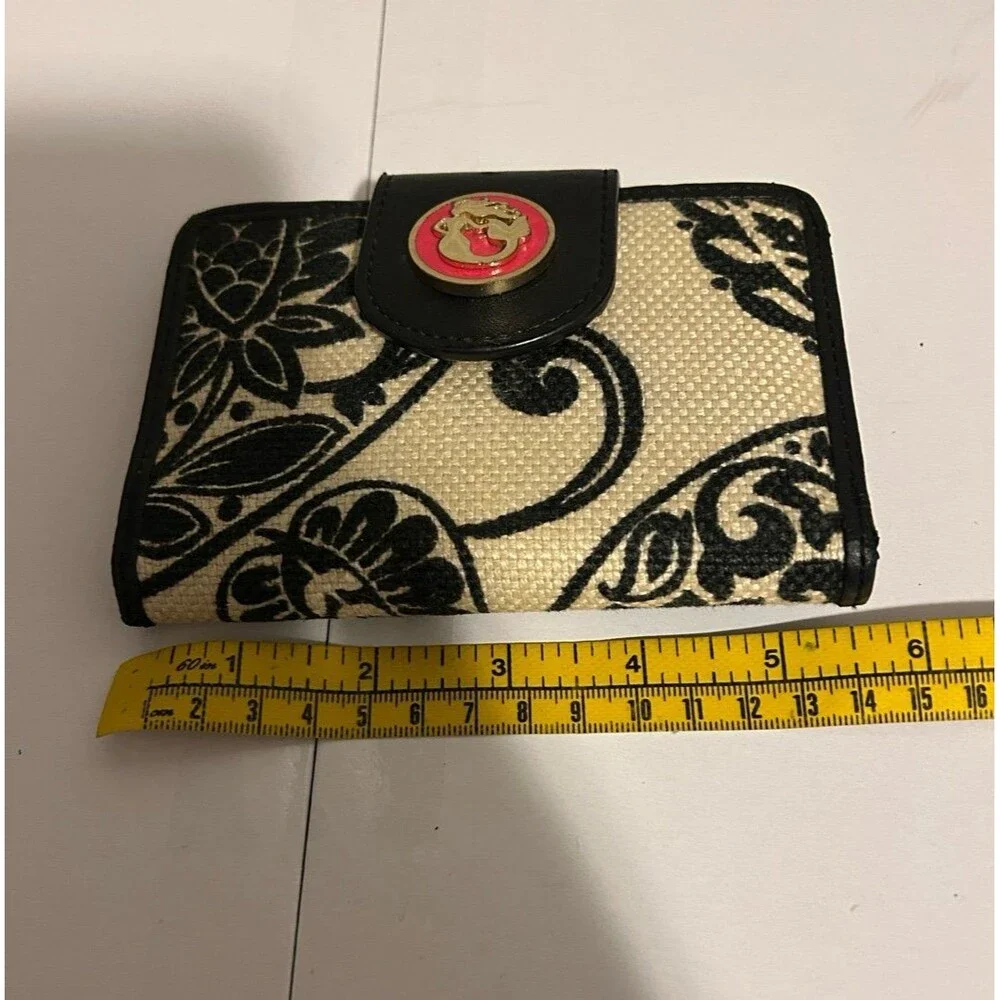 Spartina 449 Black and Cream Floral Wallet